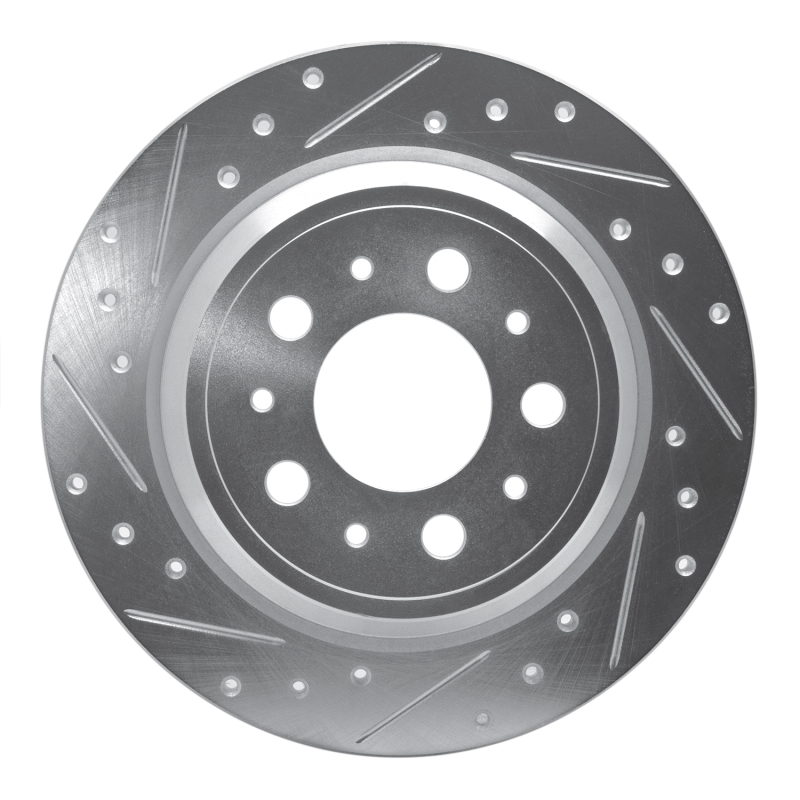 Picture of R1 99-00 Volvo V70 Rear Left Drilled & Slotted Silver Brake Rotor