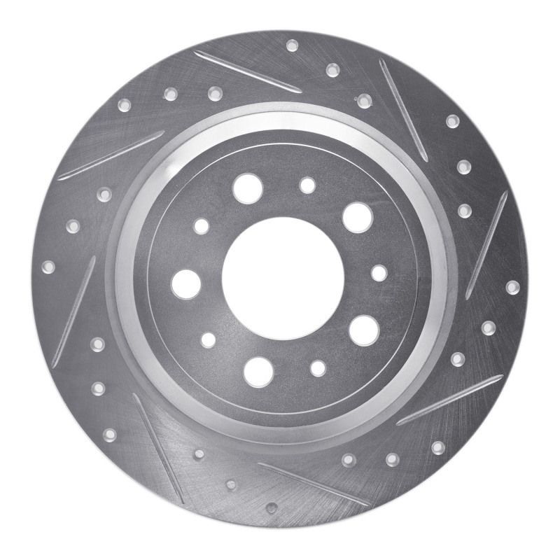 Picture of R1 99-00 Volvo V70 Rear Right Drilled & Slotted Silver Brake Rotor