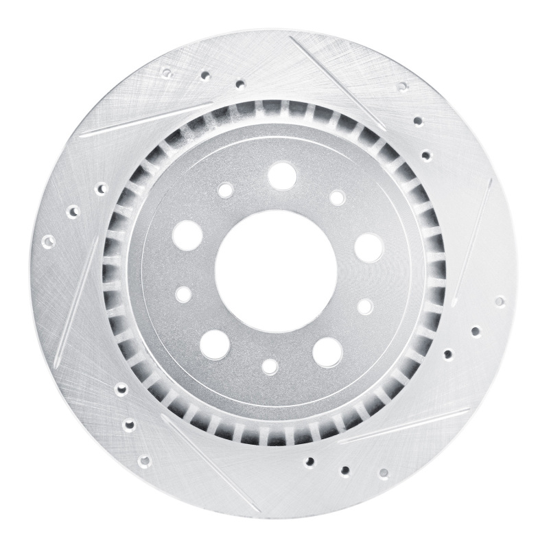 Picture of R1 00-00 Volvo V70 Rear Right Drilled & Slotted Silver Brake Rotor