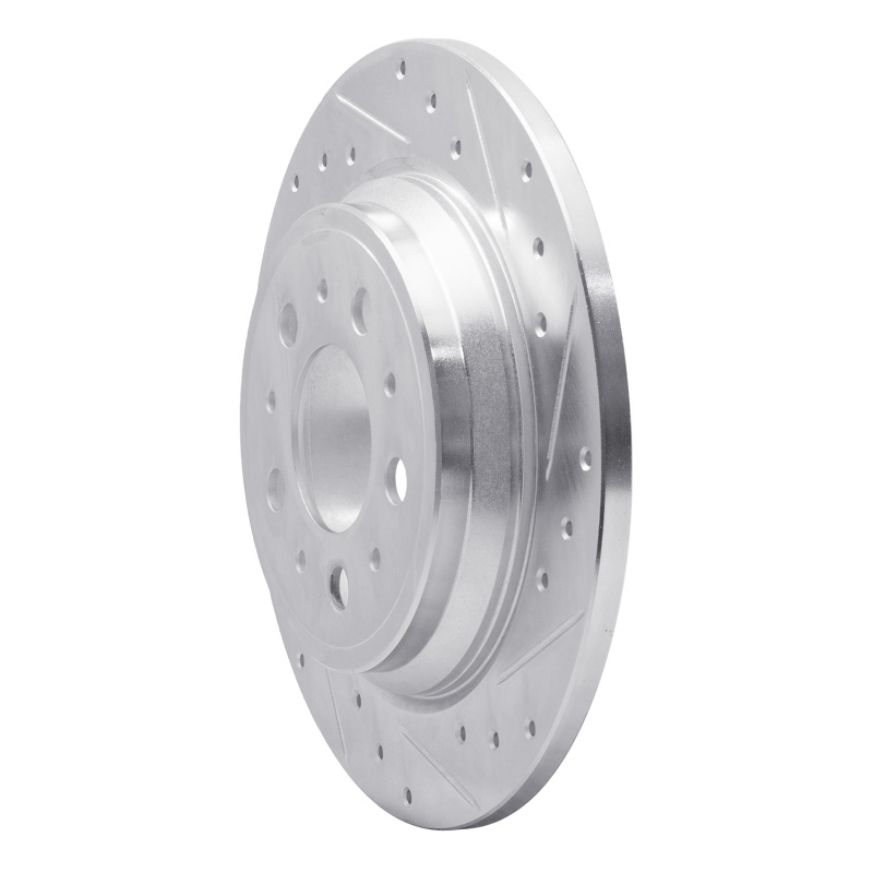 Picture of R1 99-00 Volvo V70 Rear Right Drilled & Slotted Silver Brake Rotor