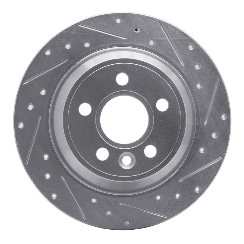 Picture of R1 07-10 Volvo S80 Rear Right Drilled & Slotted Silver Brake Rotor