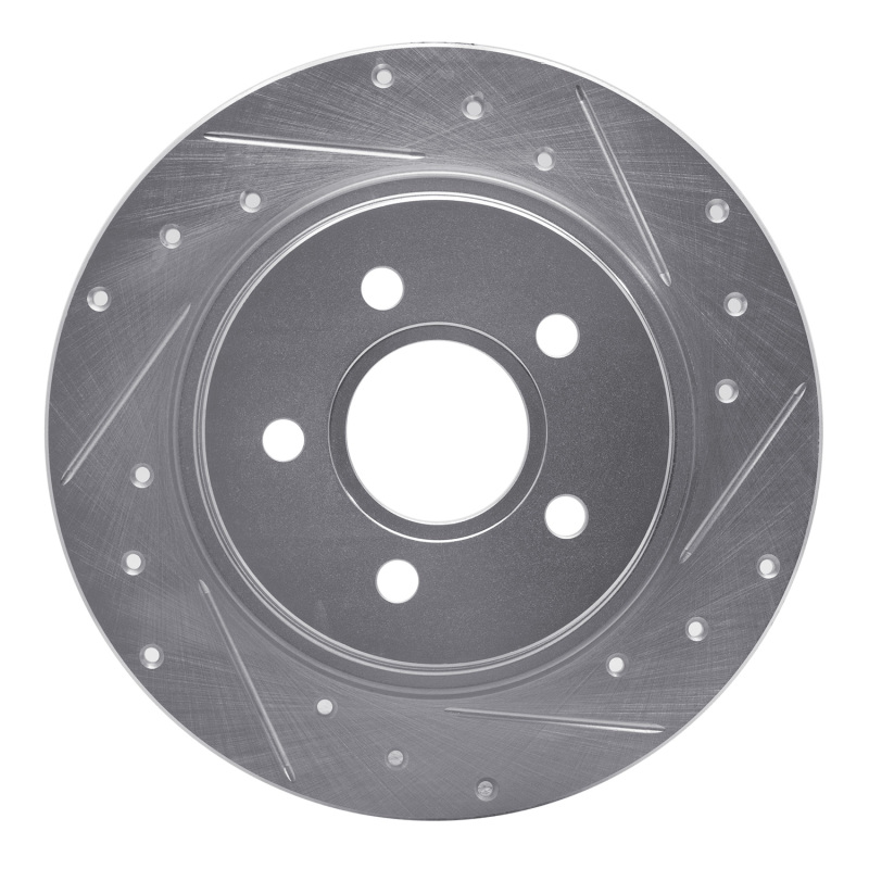 Picture of R1 04-13 Volvo V50 Rear Right Drilled & Slotted Silver Brake Rotor