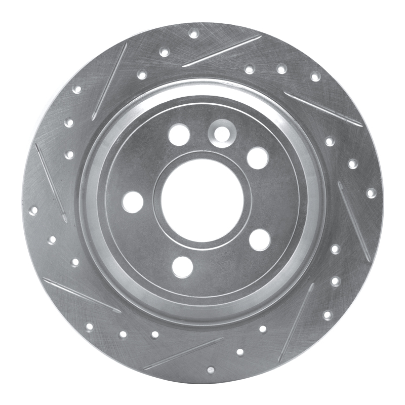 Picture of R1 07-10 Volvo S80 Rear Left Drilled & Slotted Silver Brake Rotor