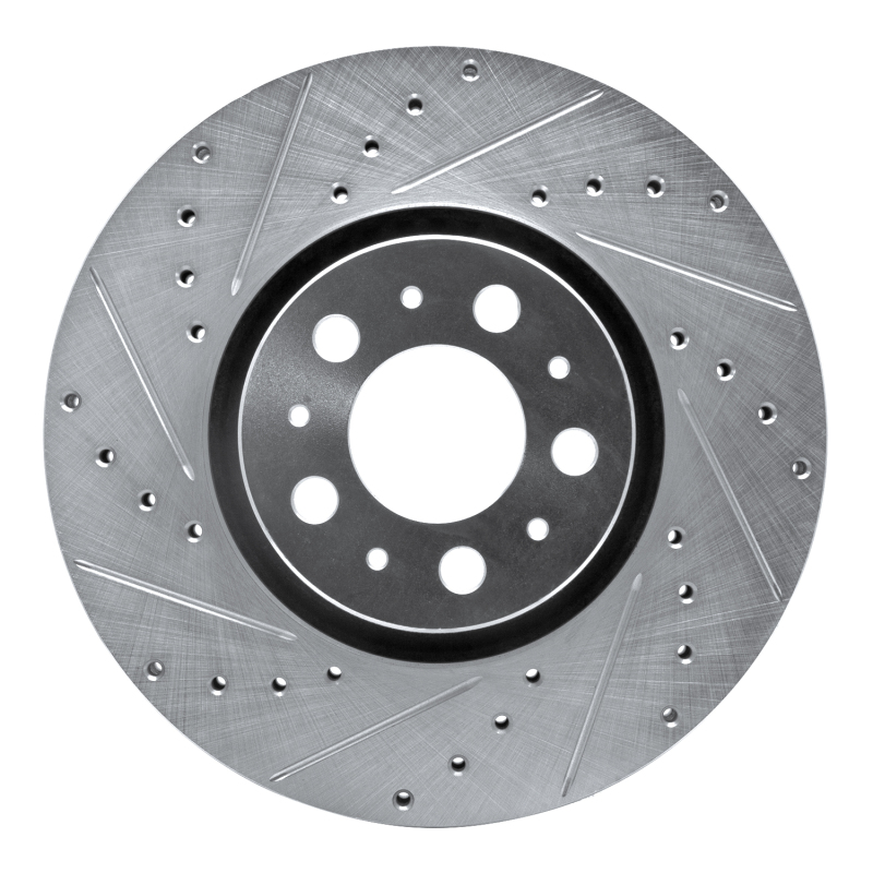 Picture of R1 03-09 Volvo S60 Front Left Drilled & Slotted Silver Brake Rotor