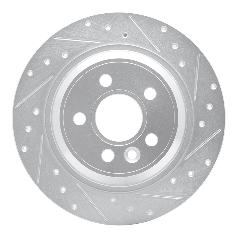 Picture of R1 07-18 Volvo V60 Rear Right Drilled & Slotted Silver Brake Rotor