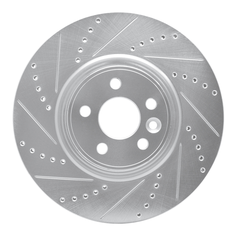 Picture of R1 07-16 Volvo S80 Front Left Drilled & Slotted Silver Brake Rotor