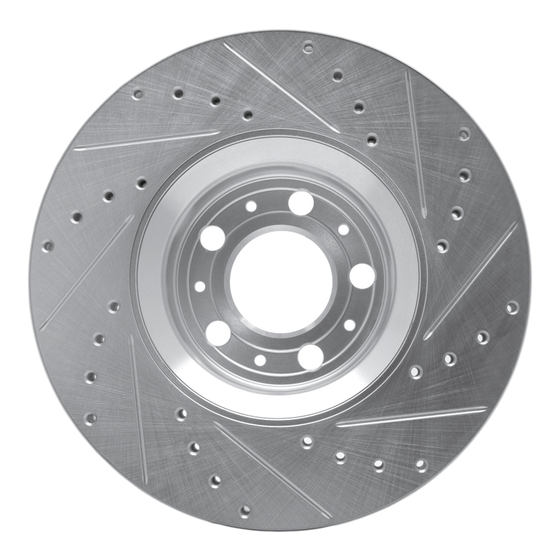 Picture of R1 03-09 Volvo S60 Front Left Drilled & Slotted Silver Brake Rotor