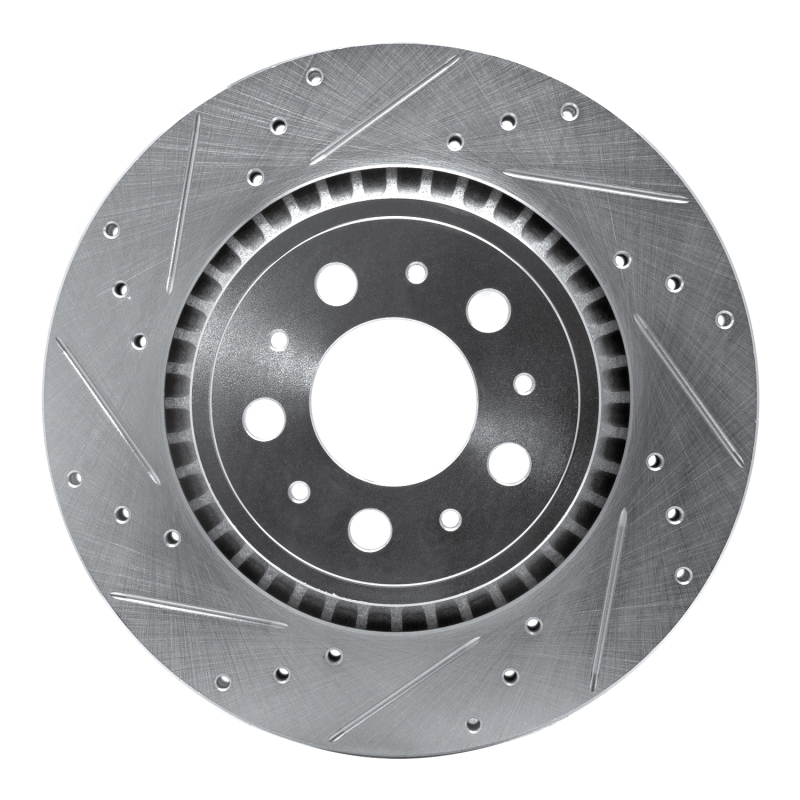 Picture of R1 03-14 Volvo XC90 Rear Left Drilled & Slotted Silver Brake Rotor
