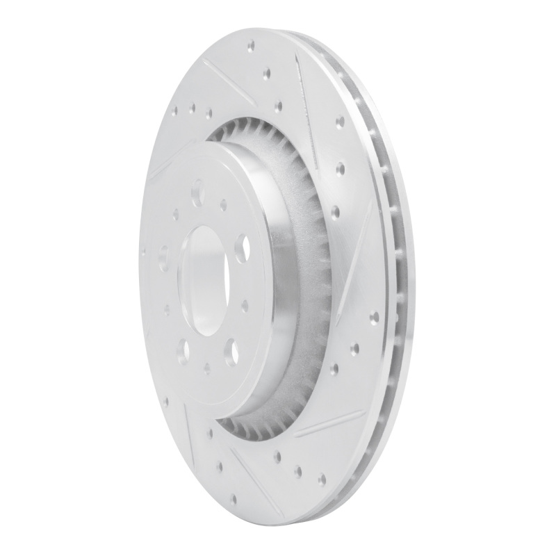 Picture of R1 03-14 Volvo XC90 Rear Right Drilled & Slotted Silver Brake Rotor