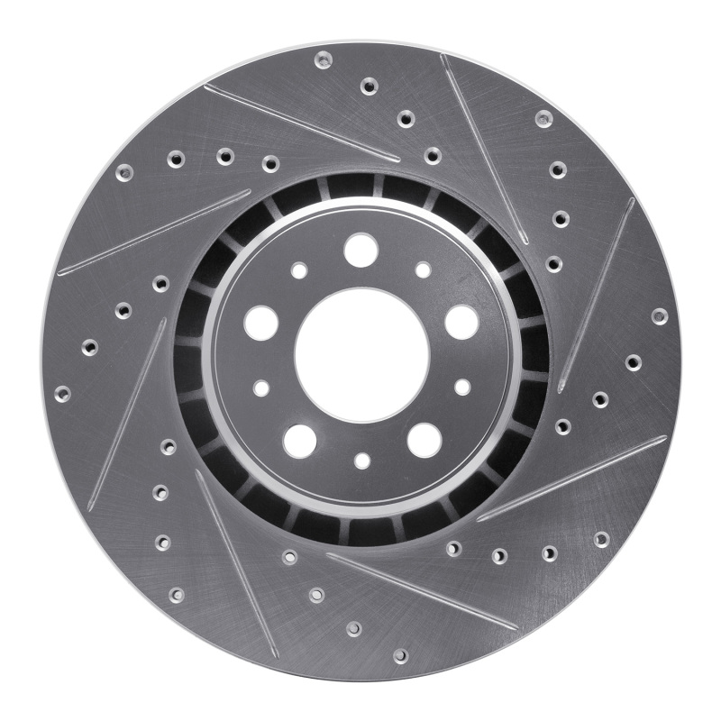 Picture of R1 03-09 Volvo XC90 Front Right Drilled & Slotted Silver Brake Rotor