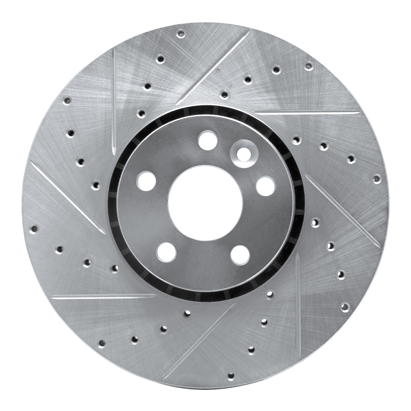 Picture of R1 10-16 Volvo XC60 Front Left Drilled & Slotted Silver Brake Rotor