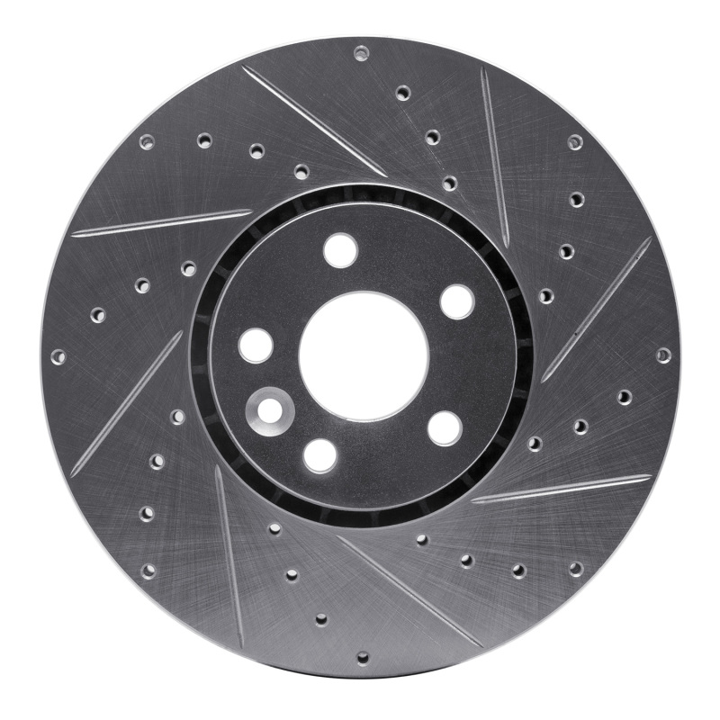 Picture of R1 10-16 Volvo XC60 Front Right Drilled & Slotted Silver Brake Rotor