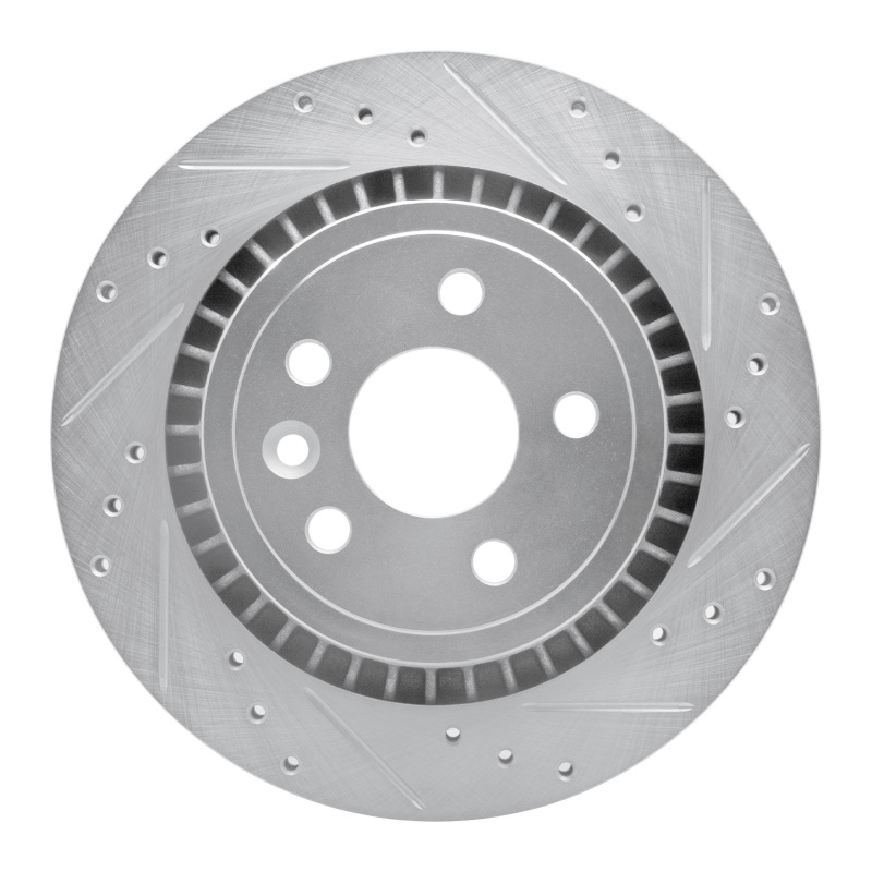 Picture of R1 10-17 Volvo XC60 Rear Right Drilled & Slotted Silver Brake Rotor