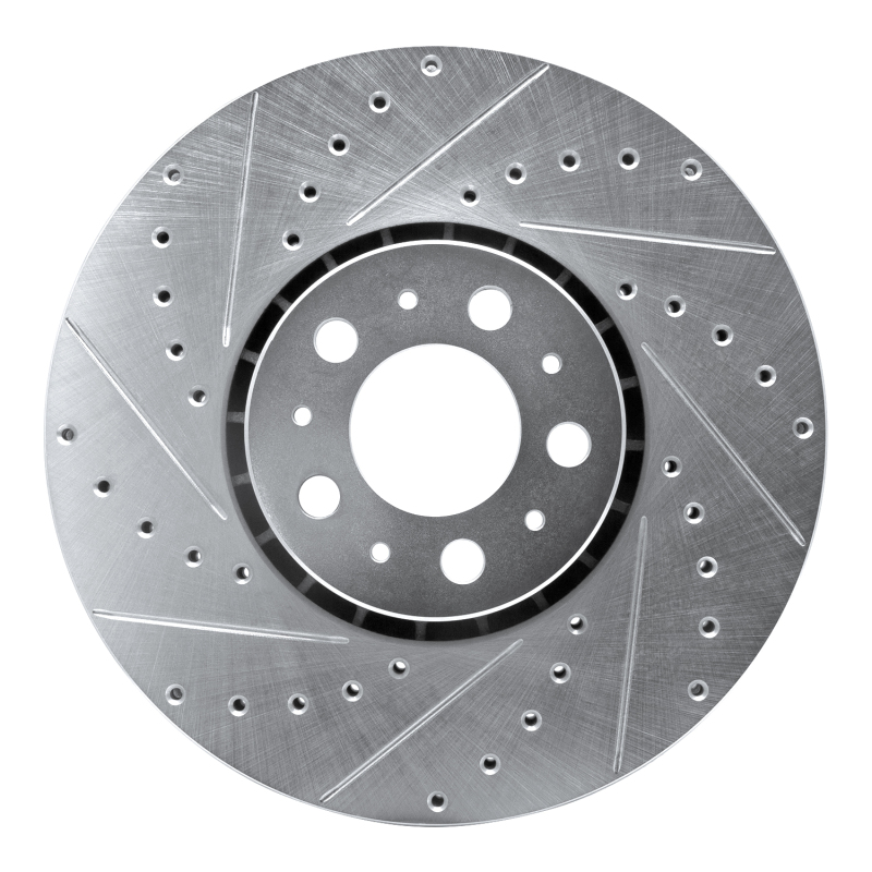 Picture of R1 03-14 Volvo XC90 Front Left Drilled & Slotted Silver Brake Rotor