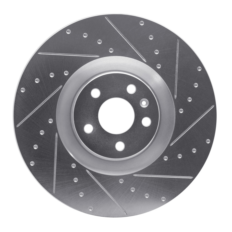 Picture of R1 16-26 Volvo XC90 Front Right Drilled & Slotted Silver Brake Rotor