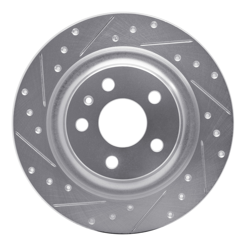 Picture of R1 18-25 Volvo S60 Rear Left Drilled & Slotted Silver Brake Rotor
