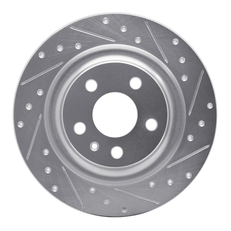 Picture of R1 18-25 Volvo S60 Rear Right Drilled & Slotted Silver Brake Rotor