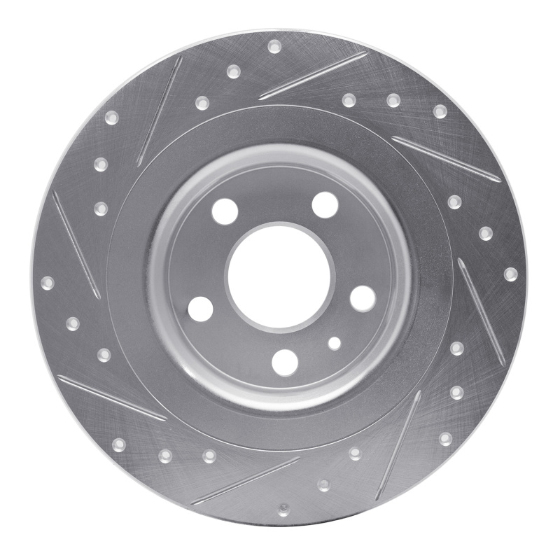 Picture of R1 18-25 Volvo S60 Rear Right Drilled & Slotted Silver Brake Rotor