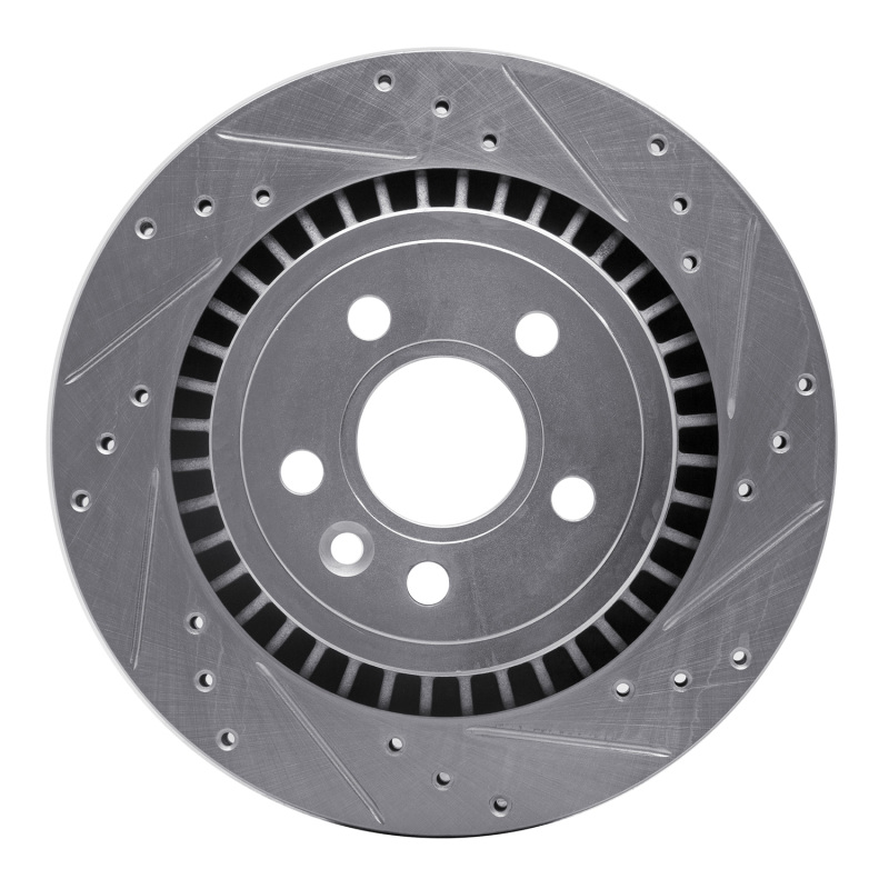 Picture of R1 07-18 Volvo XC70 Rear Right Drilled & Slotted Silver Brake Rotor