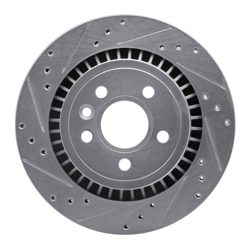 Picture of R1 07-18 Volvo V60 Rear Left Drilled & Slotted Silver Brake Rotor
