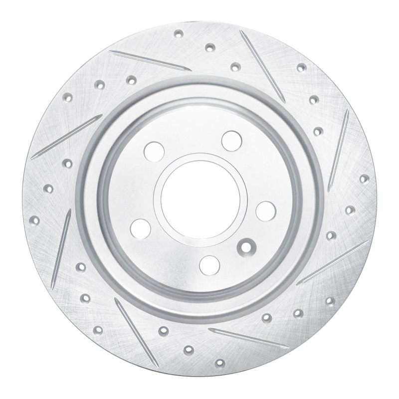 Picture of R1 19-25 Volvo XC40 Rear Right Drilled & Slotted Silver Brake Rotor