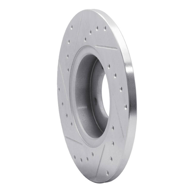 Picture of R1 69-89 Peugeot 504 Front Right Drilled & Slotted Silver Brake Rotor