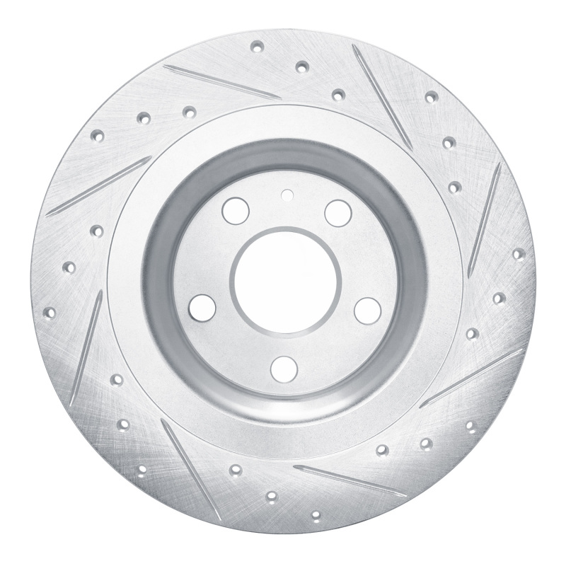 Picture of R1 19-25 Volvo XC40 Rear Left Drilled & Slotted Silver Brake Rotor