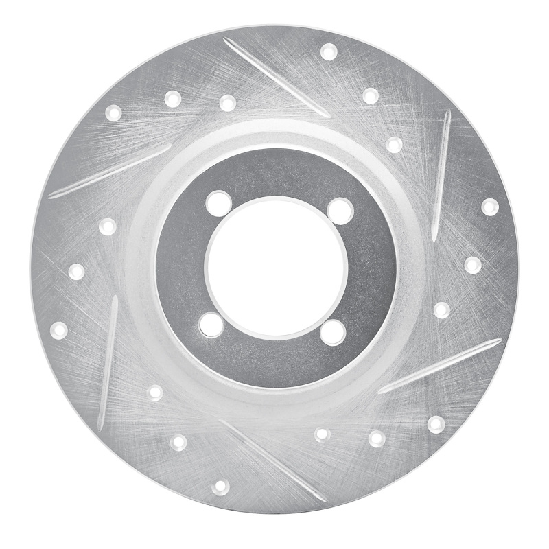 Picture of R1 67-76 BMW 1600 Front Right Drilled & Slotted Silver Brake Rotor