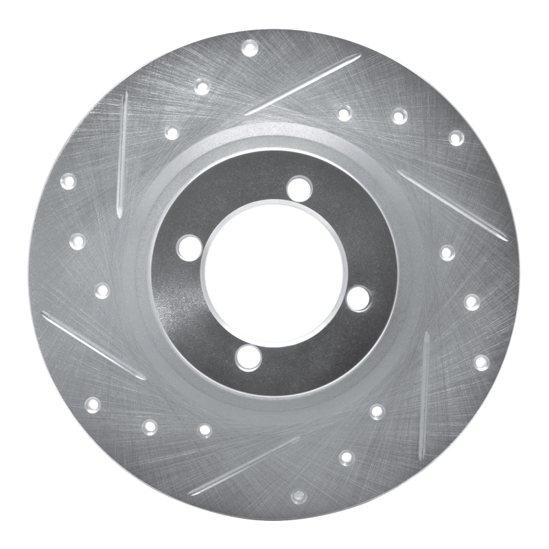 Picture of R1 67-76 BMW 1600 Front Left Drilled & Slotted Silver Brake Rotor