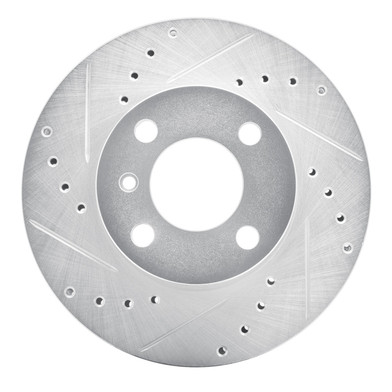 Picture of R1 76-77 BMW 320I (USA/Canada) Front Left Drilled & Slotted Silver Brake Rotor