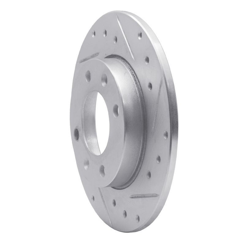 Picture of R1 89-91 Peugeot 405 Rear Right Drilled & Slotted Silver Brake Rotor