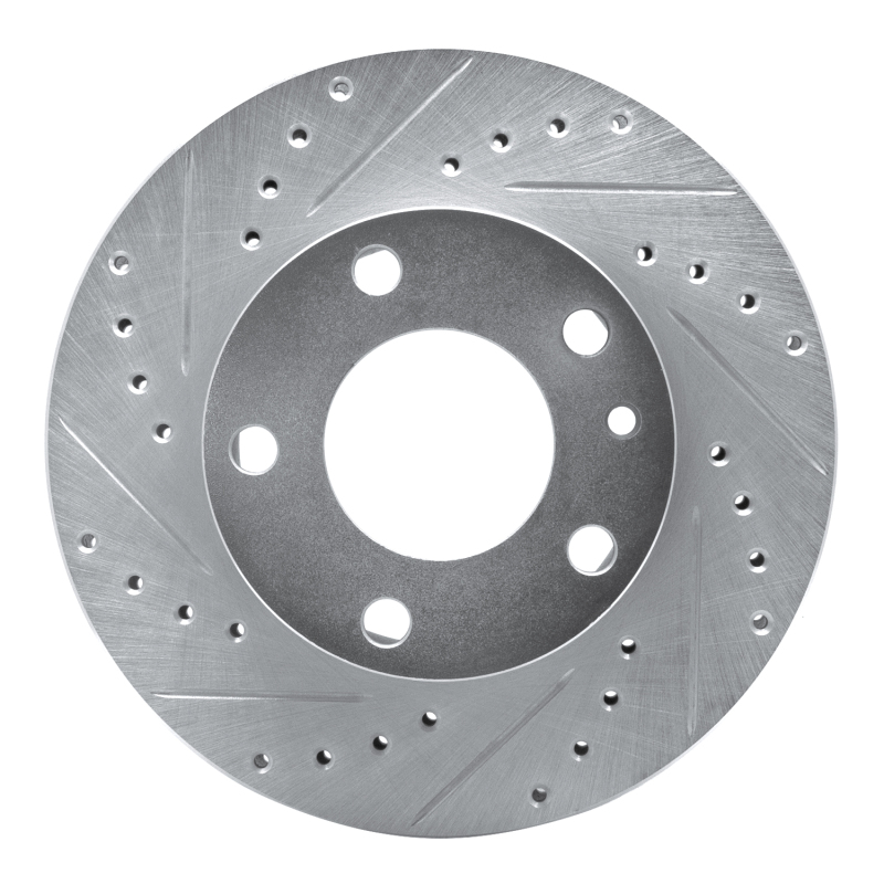 Picture of R1 76-82 BMW 528I Front Left Drilled & Slotted Silver Brake Rotor