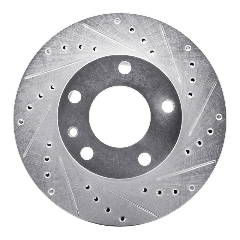 Picture of R1 76-82 BMW 530I Front Right Drilled & Slotted Silver Brake Rotor