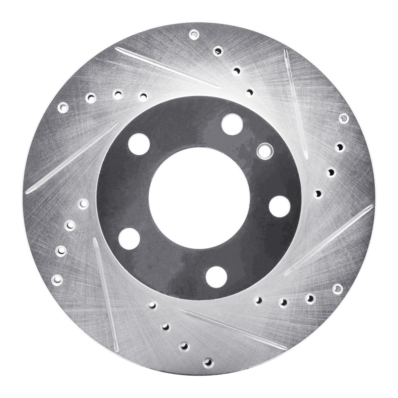 Picture of R1 82-86 BMW 735I Front Right Drilled & Slotted Silver Brake Rotor