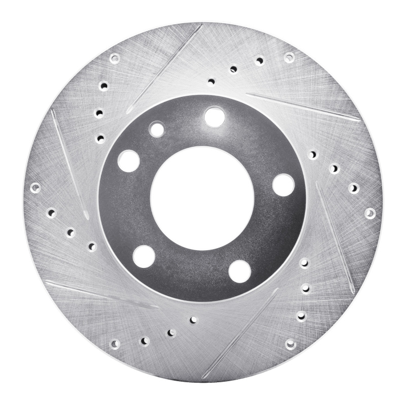 Picture of R1 82-86 BMW 735I Front Left Drilled & Slotted Silver Brake Rotor