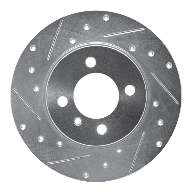 Picture of R1 84-85 BMW 318I Front Left Drilled & Slotted Silver Brake Rotor