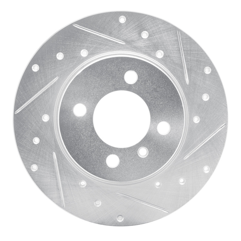 Picture of R1 84-85 BMW 318I Front Right Drilled & Slotted Silver Brake Rotor