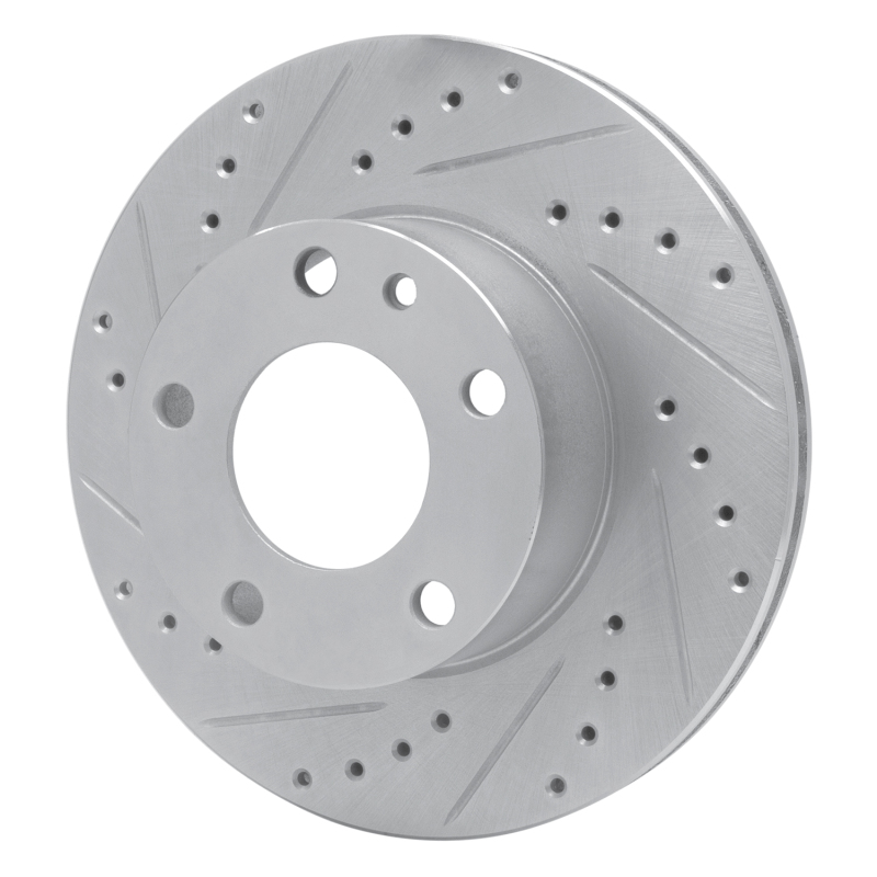 Picture of R1 76-82 BMW 528I Front Left Drilled & Slotted Silver Brake Rotor