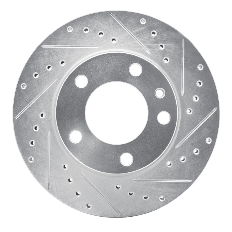 Picture of R1 82-89 BMW 535I Front Right Drilled & Slotted Silver Brake Rotor