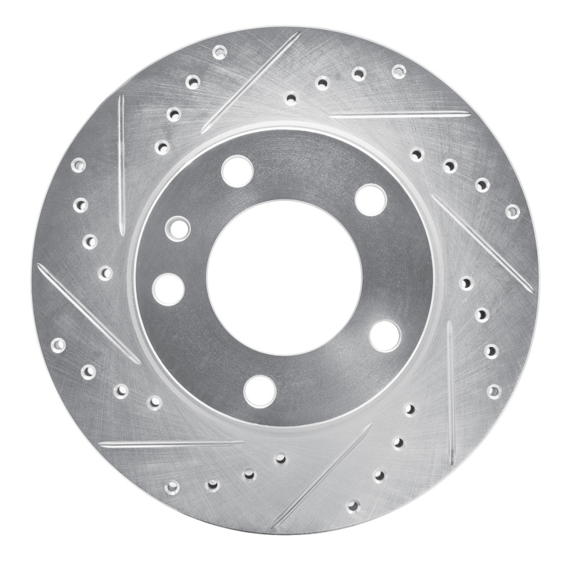 Picture of R1 82-89 BMW 535I Front Left Drilled & Slotted Silver Brake Rotor