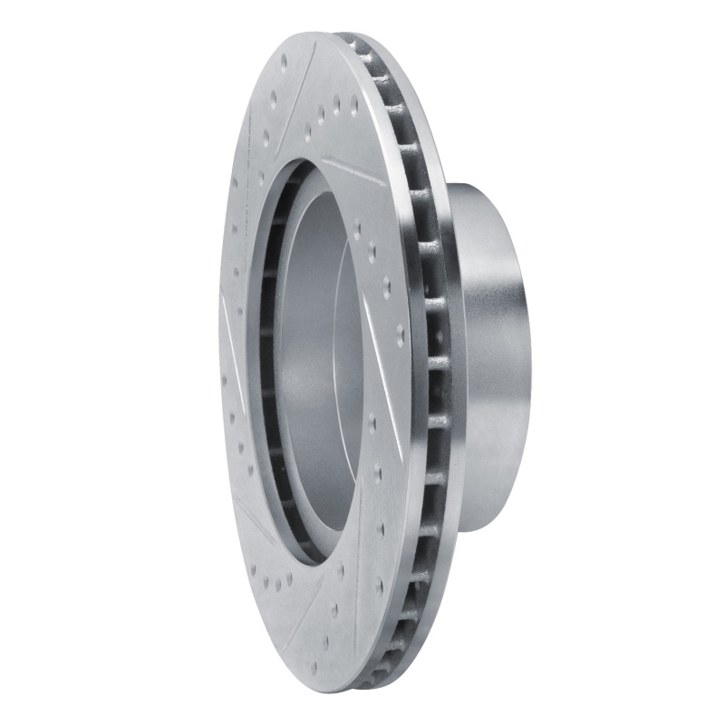 Picture of R1 82-88 BMW 528E Front Right Drilled & Slotted Silver Brake Rotor