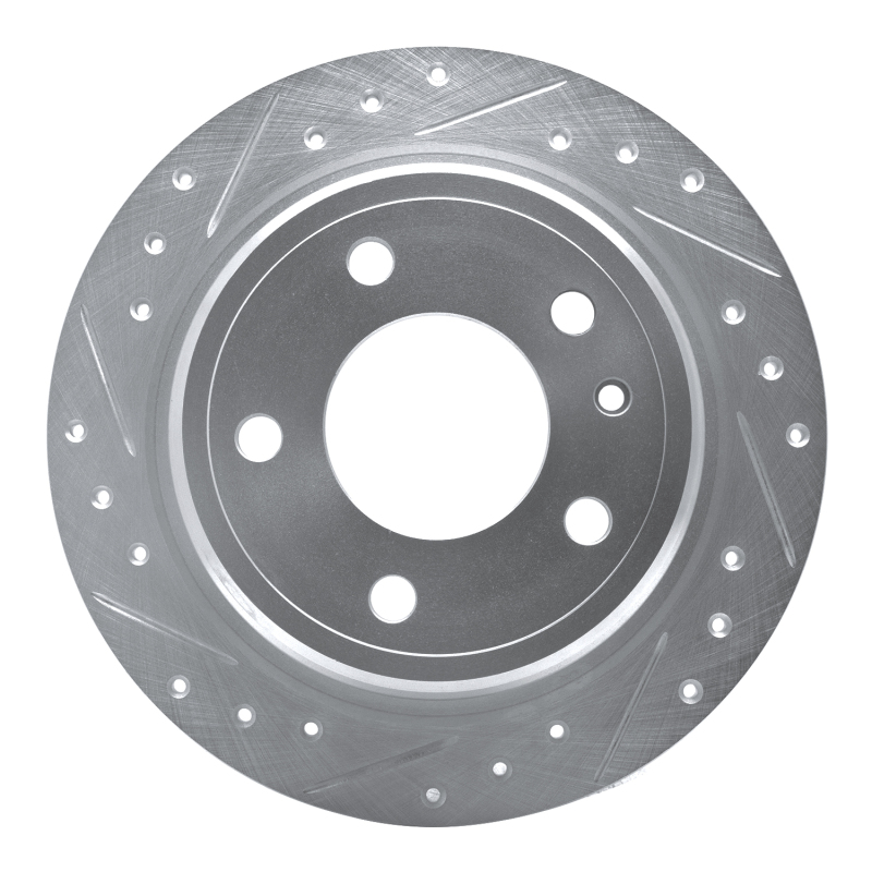Picture of R1 82-89 BMW 633CSI Rear Left Drilled & Slotted Silver Brake Rotor