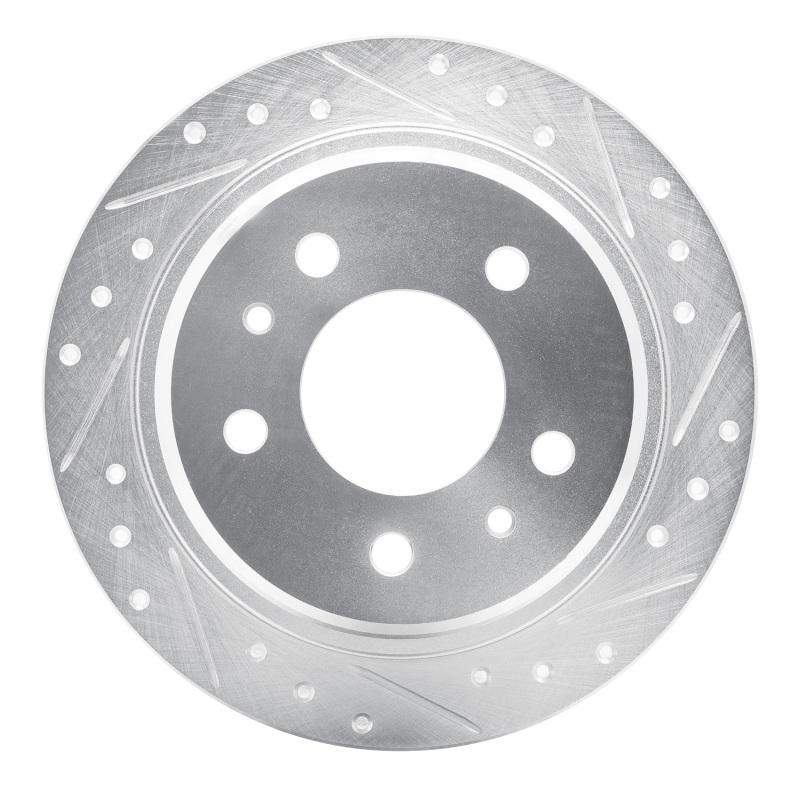 Picture of R1 82-89 BMW 528E Rear Right Drilled & Slotted Silver Brake Rotor