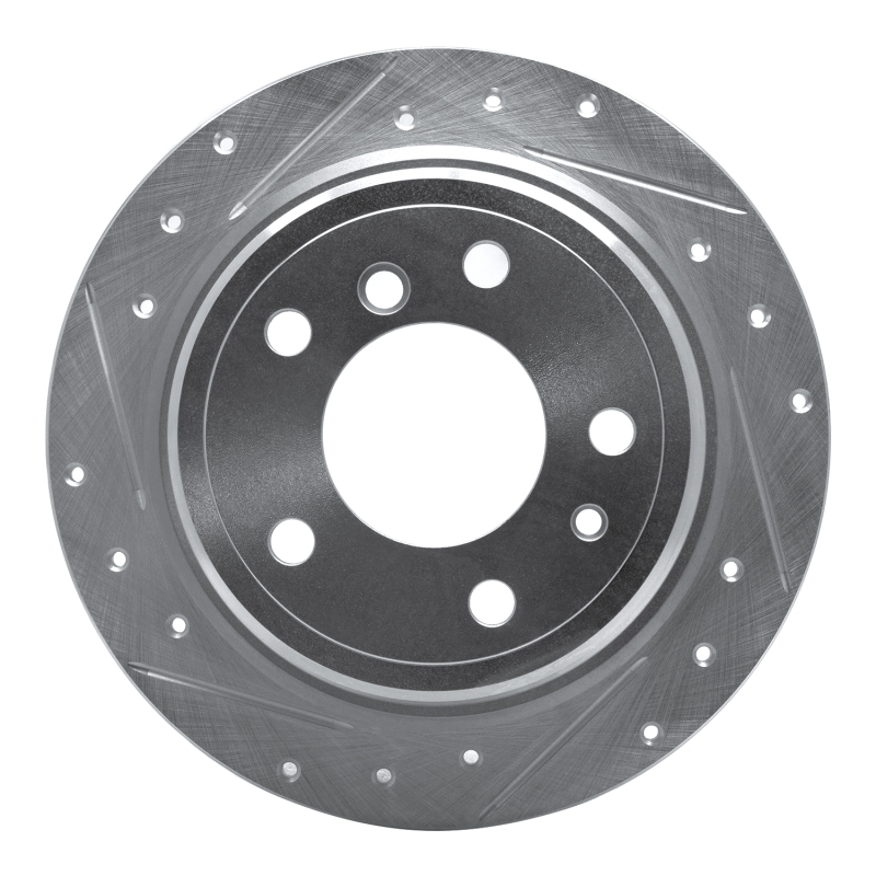 Picture of R1 81-86 BMW 733I Rear Left Drilled & Slotted Silver Brake Rotor