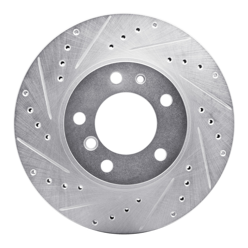 Picture of R1 87-95 BMW 735IL Front Left Drilled & Slotted Silver Brake Rotor