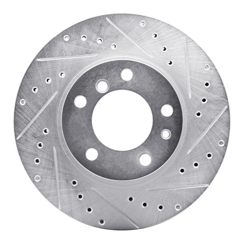 Picture of R1 87-95 BMW 540I Front Right Drilled & Slotted Silver Brake Rotor
