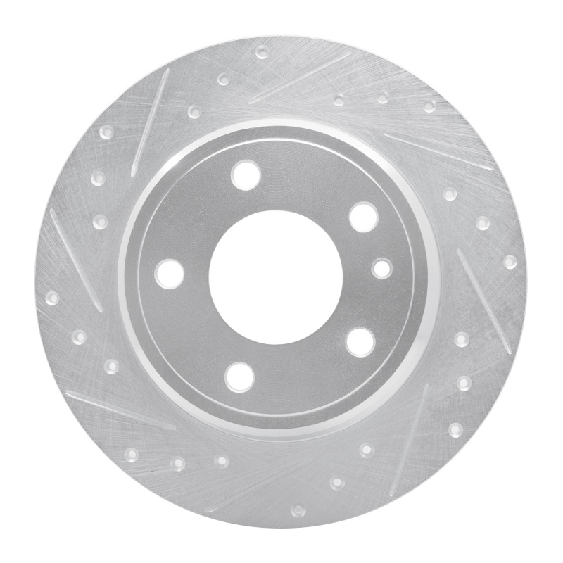 Picture of R1 87-92 BMW 735I Rear Left Drilled & Slotted Silver Brake Rotor