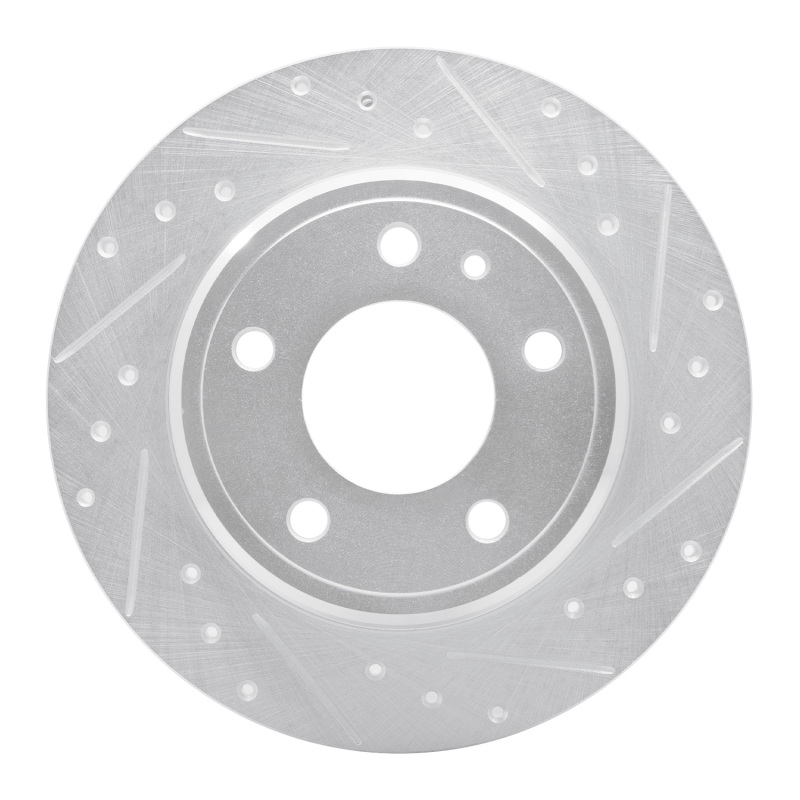 Picture of R1 87-92 BMW 735IL Rear Right Drilled & Slotted Silver Brake Rotor
