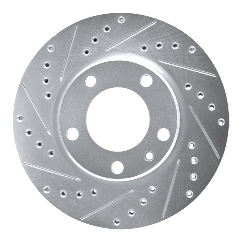 Picture of R1 88-91 BMW M3 Front Left Drilled & Slotted Silver Brake Rotor