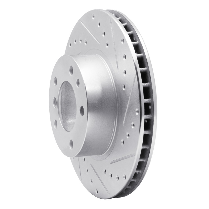 Picture of R1 87-95 BMW 540I Front Right Drilled & Slotted Silver Brake Rotor